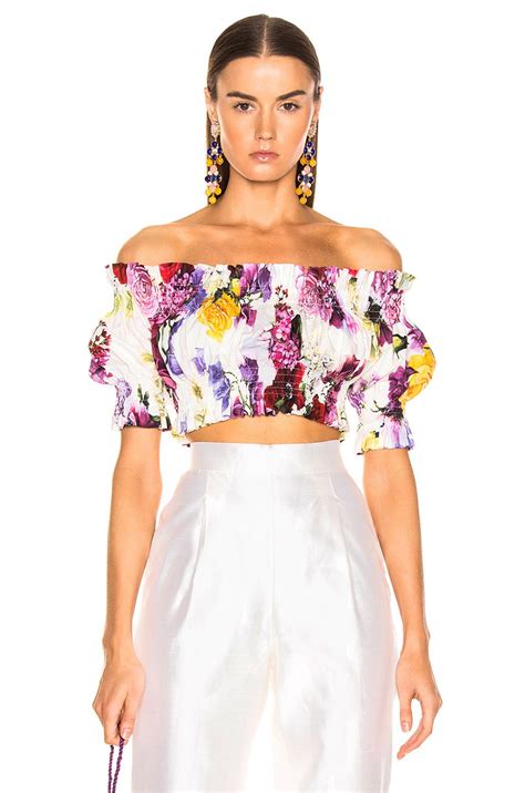 crop top dolce gabbana|dolce and gabbana blouses.